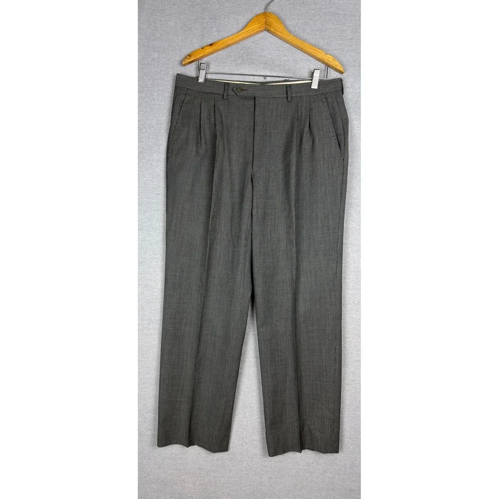 Canali Milano Mens Gray‎ Wool 2 Piece Suit Cerruti Fabric 34x29 Made in Italy